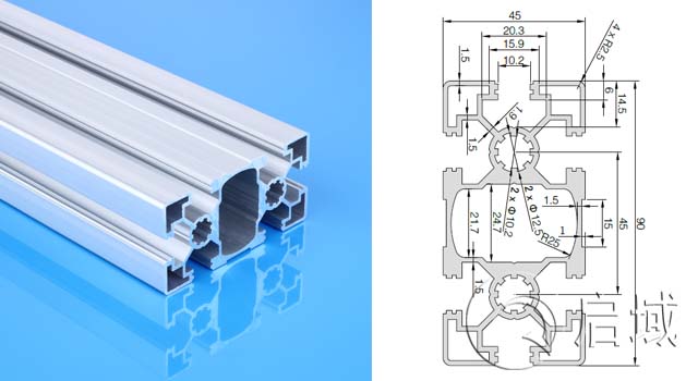 欧标4590A轻型铝型材