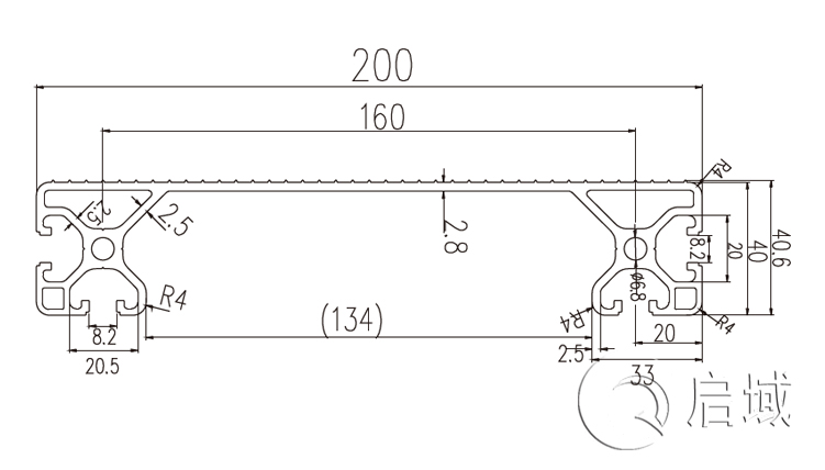 40200铝型材图纸