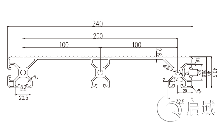 铝型材40240图纸